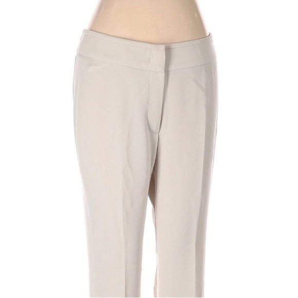 NWT Armani Collezioni Wool Straight Leg Mid Rise Dress Pants Trousers Ivory 16 - Picture 3 of 16